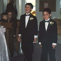 USA TX Dallas 1999MAR20 Wedding CHRISTNER Ceremony 005  The ring bearers were the brothers, Drake and Dexter Van Ness. : 1999, Americas, Christner - Mike & Rebekah, Dallas, Date, Events, March, Month, North America, Places, Texas, USA, Wedding, Year
